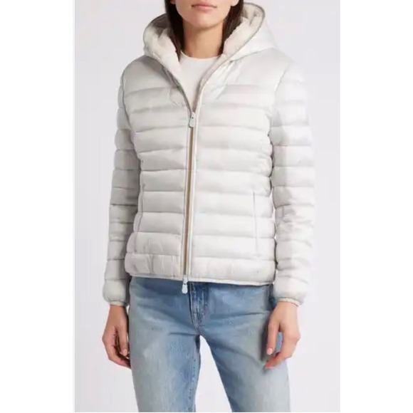 New! Save the Duck Elvira Quilted Water‎ Repellent Hooded PufferJacket XXS $248